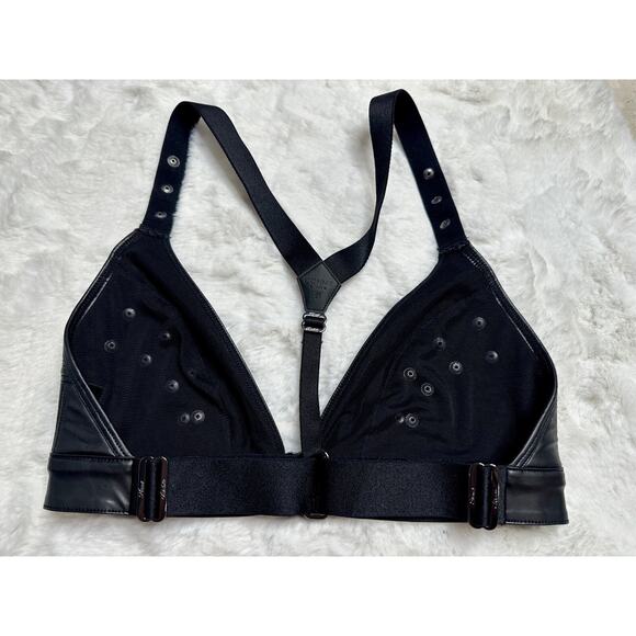 Honey Birdette CONNIE🖤 Faux Leather Studded 3 Piece Set M, M, S Thong - Picture 6 of 12